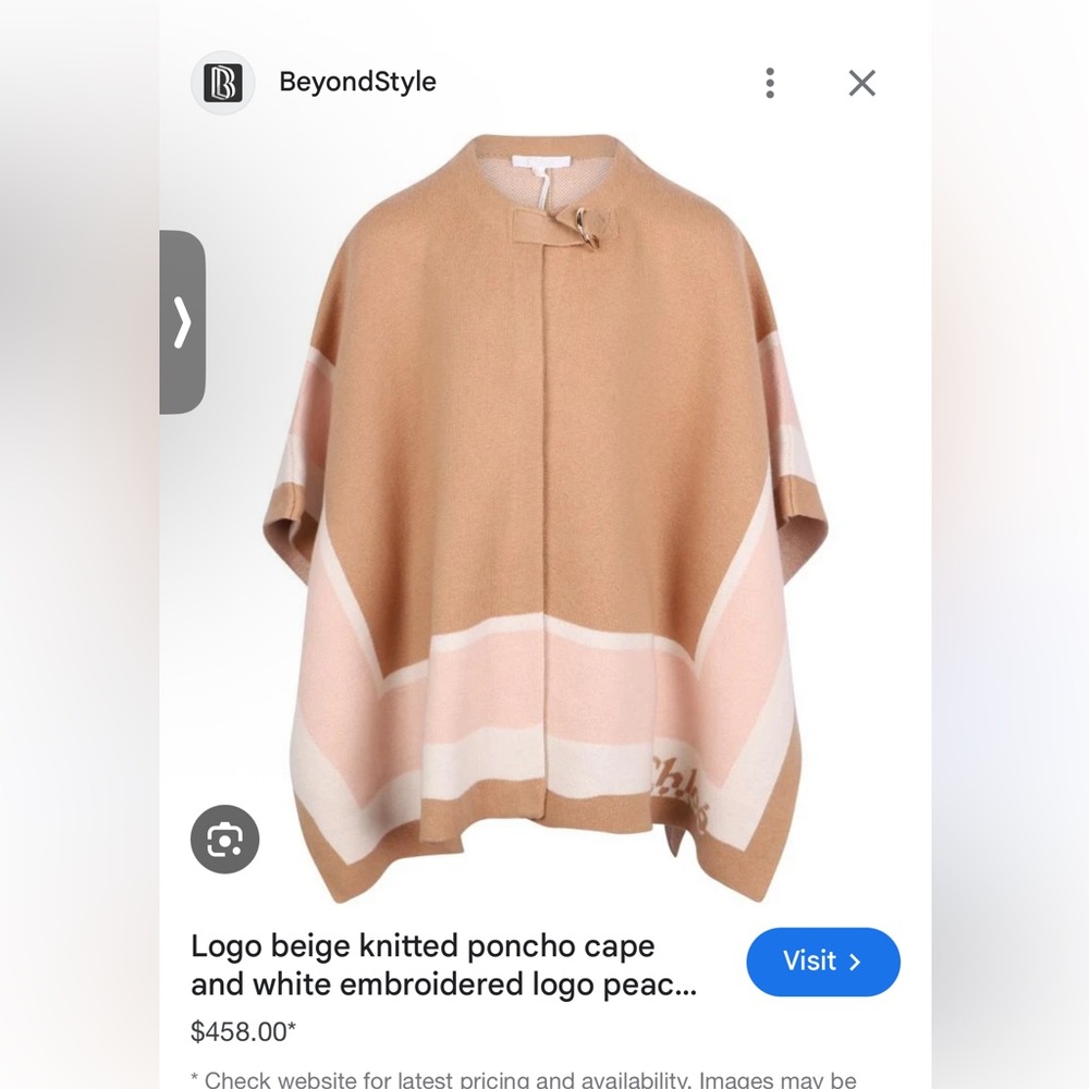 Chloe Tan and Pink Poncho - Picture 2 of 5